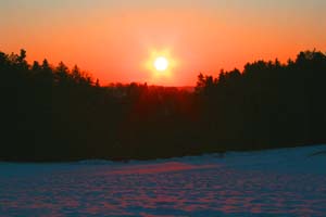Sonnenuntergang im Winter
